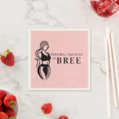 Fitness Personal Training bei Frauen Minimalistisc Serviette (Beispiel)