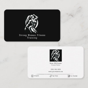 Fitness-Personal-Training Minimalistisch für stark Visitenkarte
