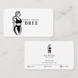 Fitness-Personaltraining für Frauen Minimalismus Visitenkarte
