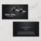 Fitness-persönlicher Trainer-berufliches dunkles Visitenkarte (Vorne/Hinten)