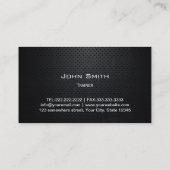 Fitness-persönlicher Trainer-berufliches dunkles Visitenkarte (Rückseite)