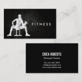 Fitness-persönlicher Trainer-MädchenWorkout Visitenkarte (Vorne/Hinten)