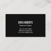 Fitness-persönlicher Trainer-MädchenWorkout Visitenkarte (Rückseite)