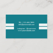 Fitness-persönlicher Trainer-moderne Streifen Visitenkarte (Rückseite)