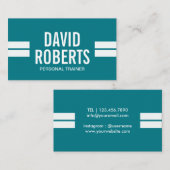 Fitness-persönlicher Trainer-moderne Streifen Visitenkarte (Vorne/Hinten)