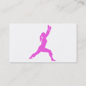 Fitness Pilates Instructor auf weiße Visitenkarte (Rückseite)