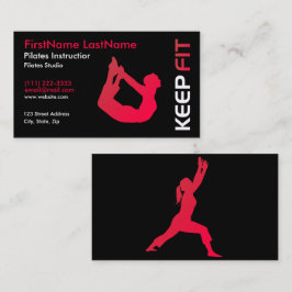 Fitness Pilates Instructor Business Card Visitenkarte
