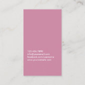 Fitness Pink Personal Trainer Visitenkarte (Rückseite)