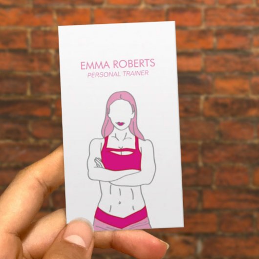 Fitness Pink Personal Trainer Visitenkarte