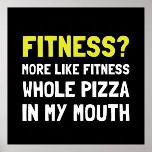 Fitness-Pizza Poster