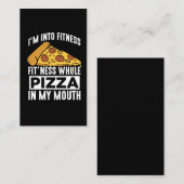 Fitness Pizza Slice Restaurant Lover Gym Feinschme Visitenkarte (Vorne/Hinten)
