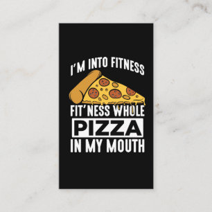 Fitness Pizza Slice Restaurant Lover Gym Feinschme Visitenkarte