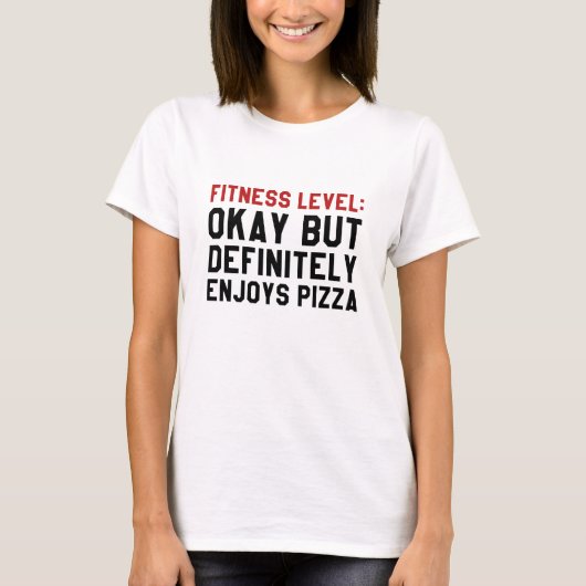 Fitness Pizza T-Shirt (Vorderseite)