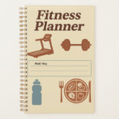 Fitness Planner for Workouts, Diet & Hydration Planer (Vorderseite)