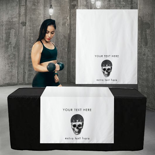 Fitness Pop Up Shop Table Runner Sign Business Wandteppich