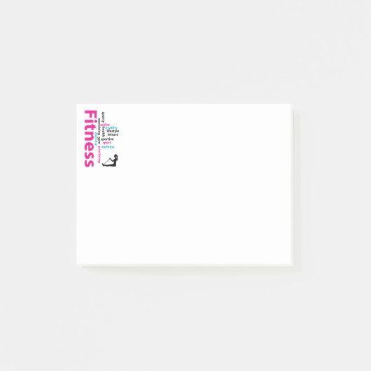 Fitness Post-it Klebezettel (Vorderseite)