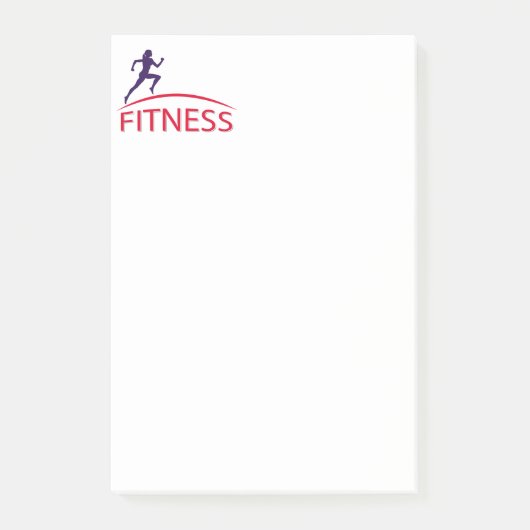 Fitness Post-it Klebezettel (Vorderseite)