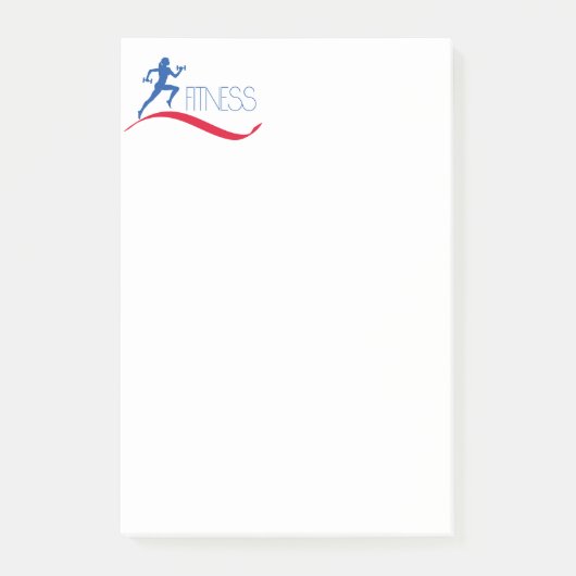 Fitness Post-it Klebezettel (Vorderseite)
