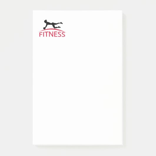 Fitness Post-it Klebezettel (Vorderseite)