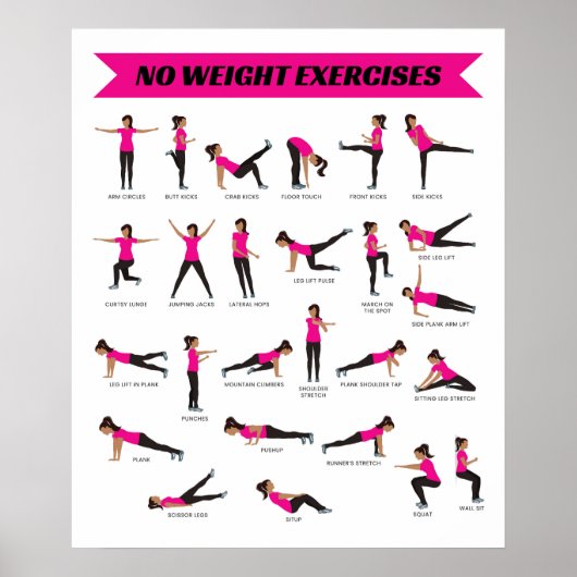 Fitness Poster - Pink (Vorne)