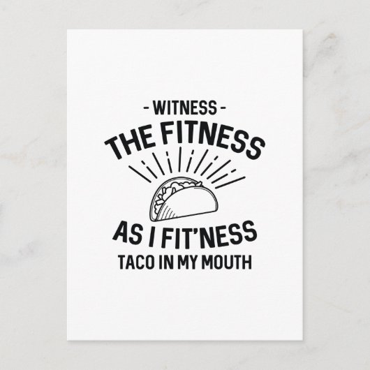 Fitness Postkarte (Vorderseite)