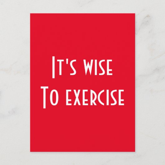 Fitness Postkarte (Vorderseite)