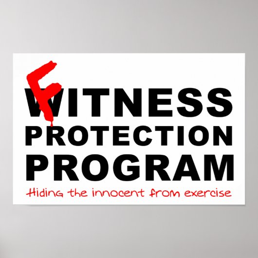 Fitness Protection Funny Poster (Vorne)