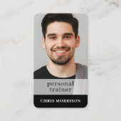 Fitness-QR-Code Personal Trainer Profi Visitenkarte (Vorderseite)