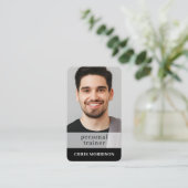 Fitness-QR-Code Personal Trainer Profi Visitenkarte (Stehend Vorderseite)