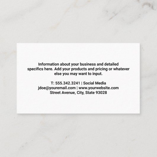 Fitness | QR-Code Visitenkarte (Rückseite)