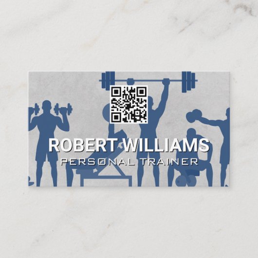 Fitness | QR-Code Visitenkarte (Vorderseite)