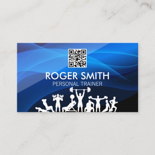 Fitness | QR-Code Visitenkarte (Vorderseite)