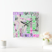 Fitness Quadratische Wanduhr (Zuhause)