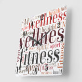 Fitness Quadratische Wanduhr (Winkel)