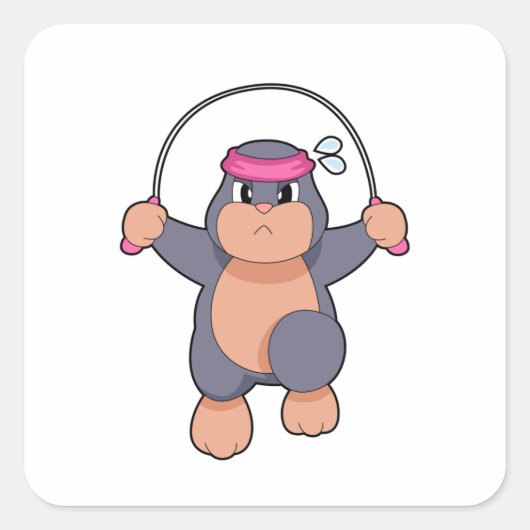 Fitness Quadratischer Aufkleber (Vorderseite)