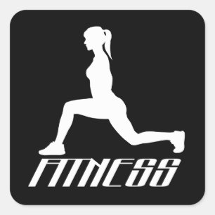 Fitness Quadratischer Aufkleber