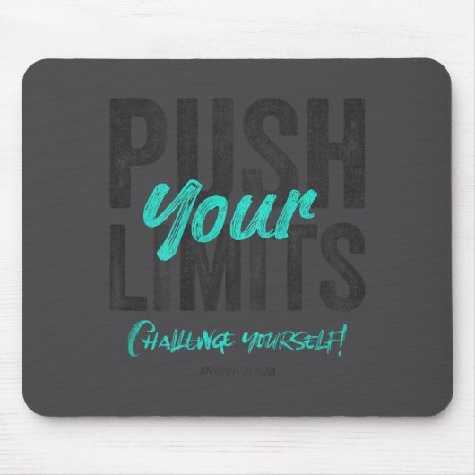 Fitness Quote Y2k Gym Training Back Print Yoga Srt Mousepad (Vorne)