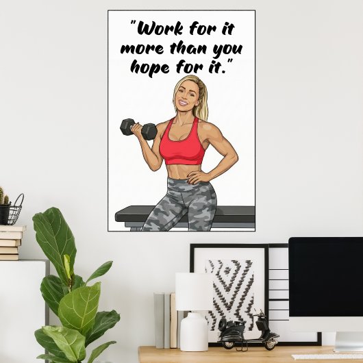 Fitness Quotes Poster (Heimbüro)