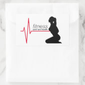 Fitness Rechteckiger Aufkleber (Tasche)