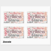Fitness Rechteckiger Aufkleber (Blatt)