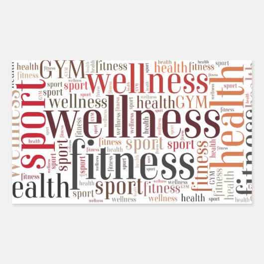 Fitness Rechteckiger Aufkleber (Vorderseite)