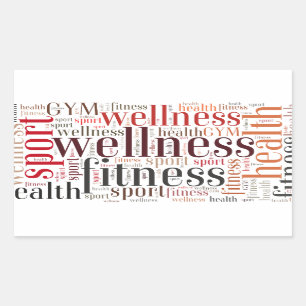Fitness Rechteckiger Aufkleber