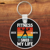 Fitness Rettete mein Lebensgefühl Schlüsselanhänger (Vorderseite)