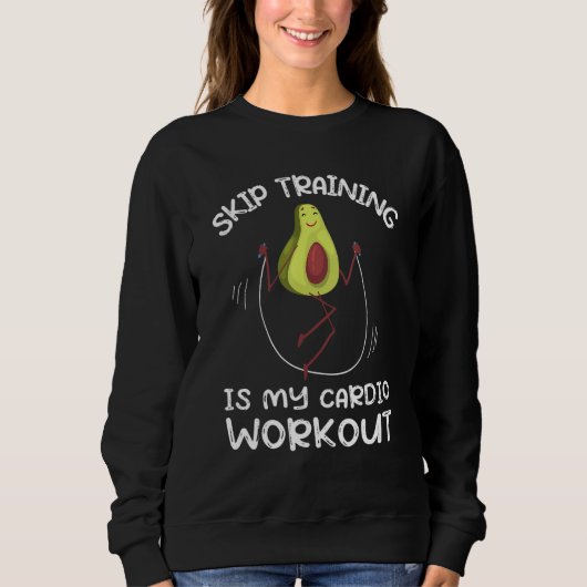 Fitness Roping Jumping Rope Skipping Avocado Sweatshirt (Vorderseite)