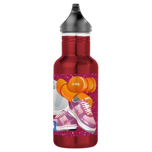 Fitness (rosa) Flasche - SRF Edelstahlflasche (Rechts)