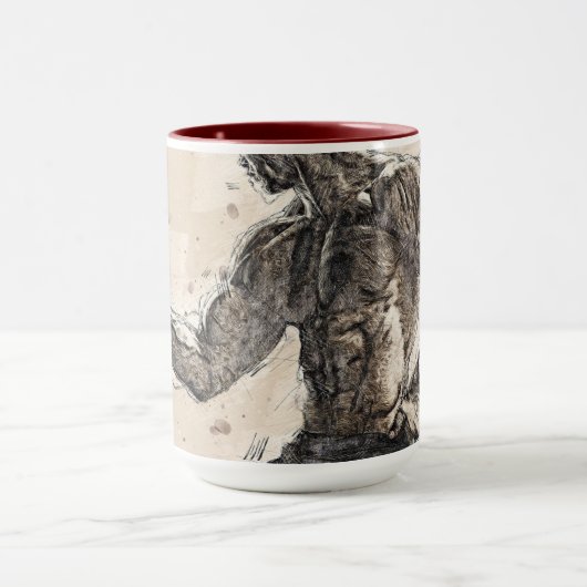 Fitness Rosa Pastell Tasse (Zentrum)