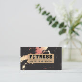 Fitness | Rose Goldmarmor Visitenkarte (Stehend Vorderseite)