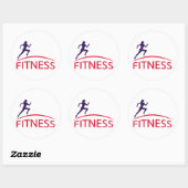 Fitness Runder Aufkleber (Blatt)
