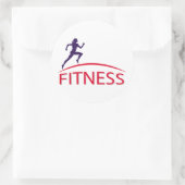 Fitness Runder Aufkleber (Tasche)
