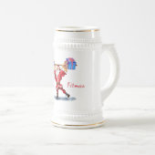 Fitness Santa Beer Stein Bierglas (VorderseiteRechts)